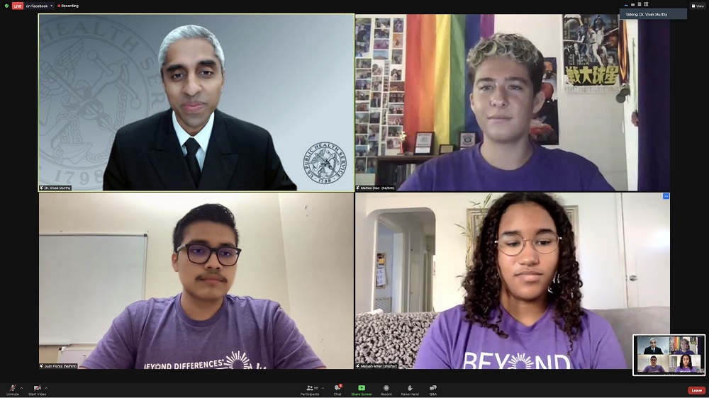 Teen Board Members Sit Down with U.S. Surgeon General Vivek Murthy for Know Your Classmates Day