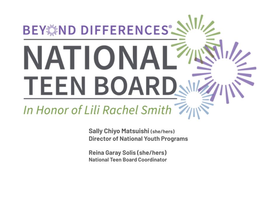 National Teen Board Facilitators - Speakers