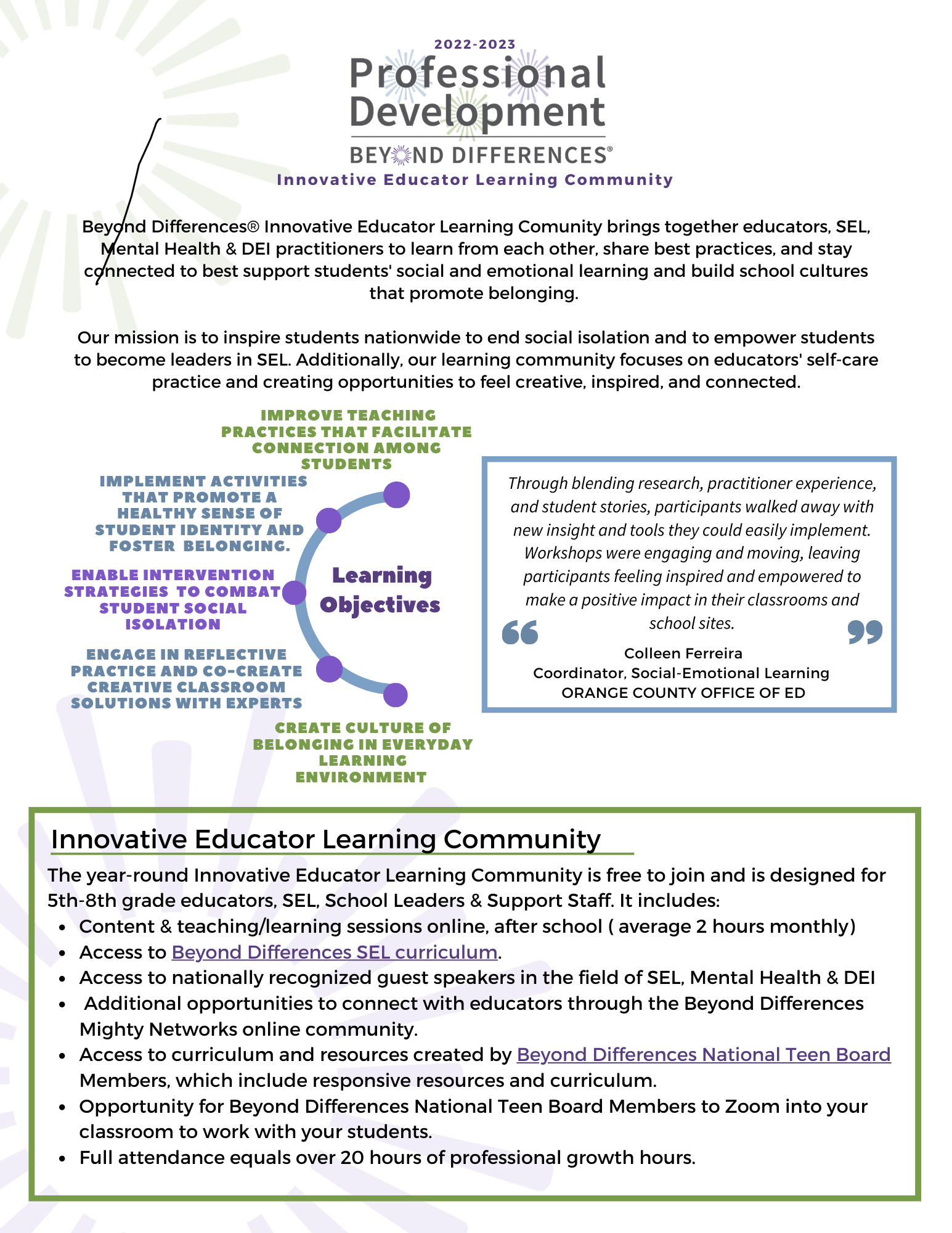 Innovative Educator Learning Community Flyer