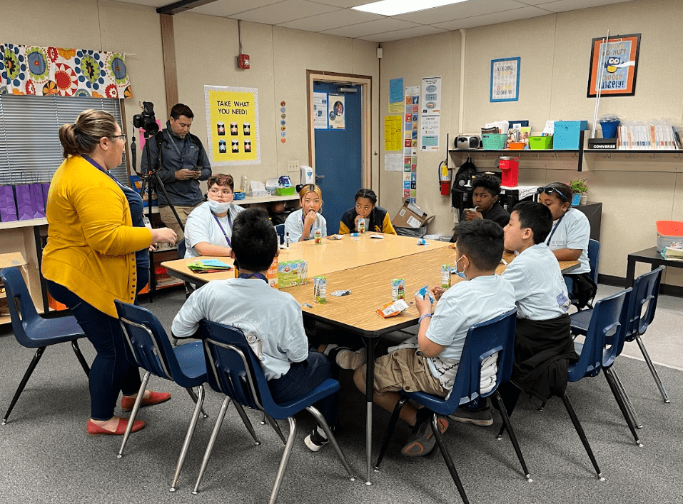 NOEA Day 2023 Students in Classroom at Ethel Philips Middle School.