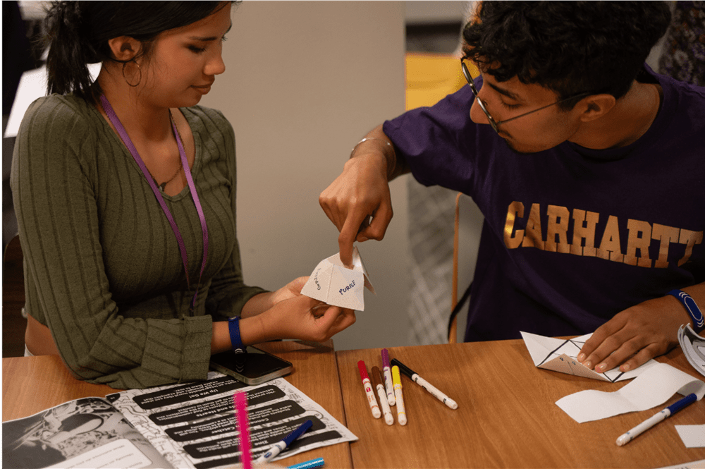 Students celebrating Know Your Classmates Day at their school