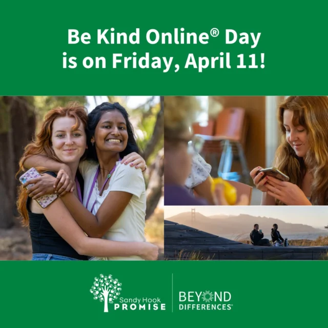 Mark your calendars! On Friday, April 11, over 3,300 schools across the country will come together to celebrate Be Kind Online Day and pledge to create kinder, more welcoming digital spaces for middle school students. Learn more here:
https://sandyhookpromise.co/3Ra33FV